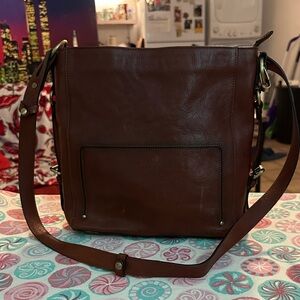 Brown Leather Crossbody Bag